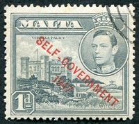 N°0228-1953-MALTE-PALAIS VERDALA-1P-GRIS