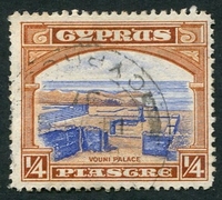 N°0116-1934-CHYPRE-RUINES DU PALAIS DE VOUNI-1/4PI