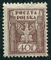 N°0245-1922-POLOGNE-AIGLE-40F-BRUN LILAS