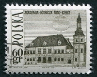 N°1558-1966-POLOGNE-TOURISME-ACADEMIE DE KIELCE-60GR