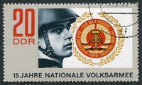 N°1334-1971-DDR-15ANS ARMEE NATIONALE-20P