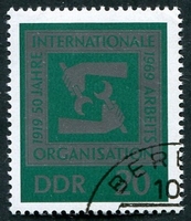 N°1210-1969-DDR-50 ANS DE L'OIT-20P