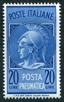 N°21-1958-ITALIE-MINERVE-20L-BLEU