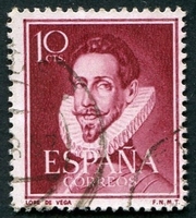 N°0822-1951-ESPAGNE-ECRIVAIN FELIX LOPE DE VEGA-10C