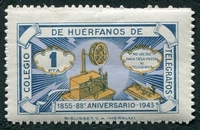 N°93-1943-ESPAGNE-80E ANNIV SERVICE TELEGRAPHIQUE-1P