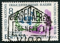 N°1659-1970-ESPAGNE-25E ANNIV DE L'ONU-8P