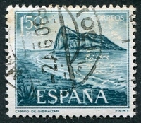 N°1593-1969-ESPAGNE-VUE DU ROCHER DE GIBRALTAR-1P50