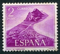 N°1594-1969-ESPAGNE-VUE DU ROCHER DE GIBRALTAR-2P