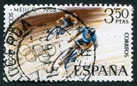 N°1547-1968-ESPAGNE-SPORT-JO DE MEXICO-CYCLISME-3P50