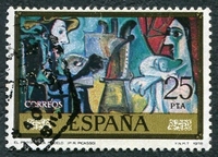 N°2134-1978-ESPAGNE-TABLEAU-PEINTRE ET SON MODELE-25P