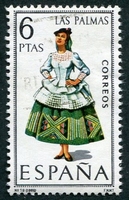 N°1524-1968-ESPAGNE-COSTUMES-LAS PALMAS-6P