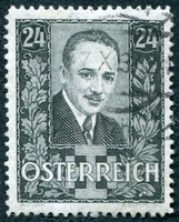 N°0459-1934-AUTRICHE-CHANCELIER DOLLFUSS-24G-VERT NOIR