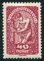 N°0200-1919-AUTRICHE-ALLEGORIE-40H-CARMIN