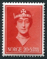 N°0197-1939-NORVEGE-REINE MAUD-20+5O-ROUGE