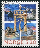 N°0999-1990-NORVEGE-50 ANS INVASION PAR LES NAZIS-3K20