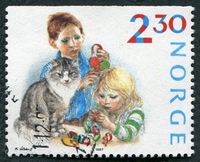 N°0940-1987-NORVEGE-PREPARATIFS DE NOEL-2K30