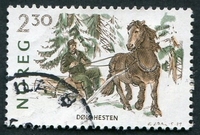 N°0937-1987-NORVEGE-RACE CHEVAUX-CHEVAL DE VALLEE-2K30