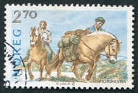 N°0938-1987-NORVEGE-RACE CHEVAUX-CHEVAL DE FJORD-2K70