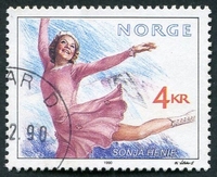 N°1010-1990-NORVEGE-SPORT-JO 94-LILLEHAMMER-S.HENIE-4K