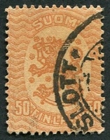 N°0075-1918-FINLANDE-EMISSION D'HELSINKI-50P-BRUN JAUNE
