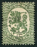 N°0113-1925-FINLANDE-EMISSION D'HELSINKI-50P-VERT GRIS