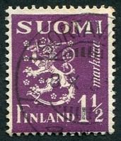 N°0150-1930-FINLANDE-LION-1M1/2-LILAS ROSE