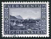 N°0193-1943-LIECHSTENTEIN-LANDES MARECAGEUSES-10R-GRIS