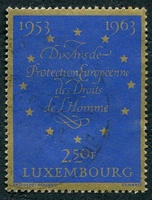 N°0633-1963-LUXEMBOURG-10EE ANNIV CONVENTION DROITS HOMME