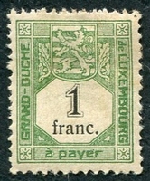 N°07-1907-LUXEMBOURG-1F-VERT ET NOIR