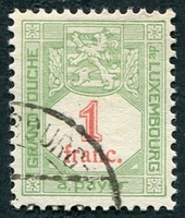 N°16-1922-LUXEMBOURG-1F-VERT ET ROUGE