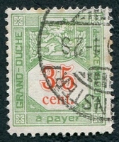N°17-1928-LUXEMBOURG-35C-VERT ET ROUGE