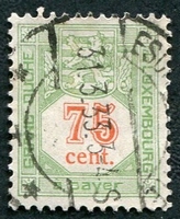 N°20-1928-LUXEMBOURG-75C-VERT ET ROUGE