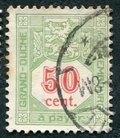 N°15-1922-LUXEMBOURG-50C-VERT ET ROUGE