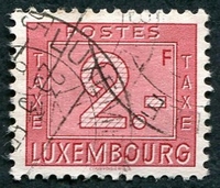 N°32-1946-LUXEMBOURG-2F-ROSE CARMINE