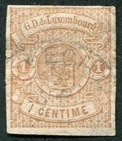 N°0003-1859-LUXEMBOURG-1C-BRUN CLAIR