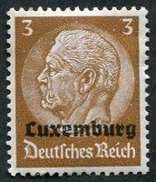 N°01-1940-LUXEMBOURG-HINDENBURG-3P-BISTRE-BRUN