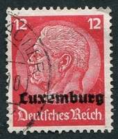 N°07-1940-LUXEMBOURG-HINDENBURG-12P-ROUGE CARMINE