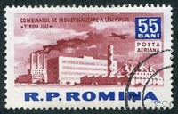 N°169-1963-ROUMANIE-SCIERIE TIRGUL JIU  ET AVION-55B