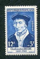 N°1066-1956-FRANCE-GUILLAUME BUDE-HUMANISTE-12F+3F