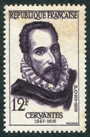 N°1134-1957-FRANCE-CERVANTES-12F