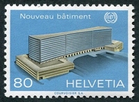 N°442-1974-SUISSE-INAUGURATION BATIMENT DU B.I.T.-80C