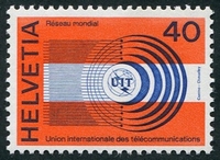 N°450-1976-SUISSE-RESEAU MONDIAL TELECOM-40C