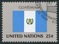 N°0549-1989-NATIONS UNIES NY-DRAPEAU GUATEMALA-25C