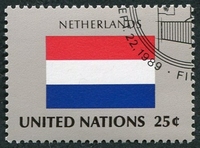 N°0550-1989-NATIONS UNIES NY-DRAPEAU PAYS BAS-25C