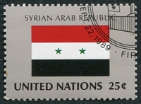 N°0554-1989-NATIONS UNIES NY-DRAPEAU SYRIE-25C