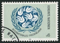 N°0063-1986-NATIONS UNIES VI-COLOMBES DANS UN CERCLE-6S