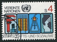 N°0014-1980-NATIONS UNIES VI-SYMBOLES DU PROGRES-4S