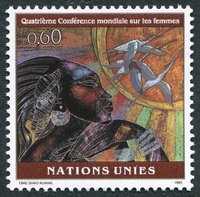 N°291-1995-NATIONS UNIES GE-TETE DE FEMME NOIRE-60C