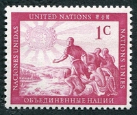 N°0001-1951-NATIONS UNIES NY-LES PEUPLES DU MONDE-1C