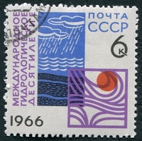 N°3152-1966-RUSSIE-DECENNIE HYDROLOGIE INTERNATIONALE-6K